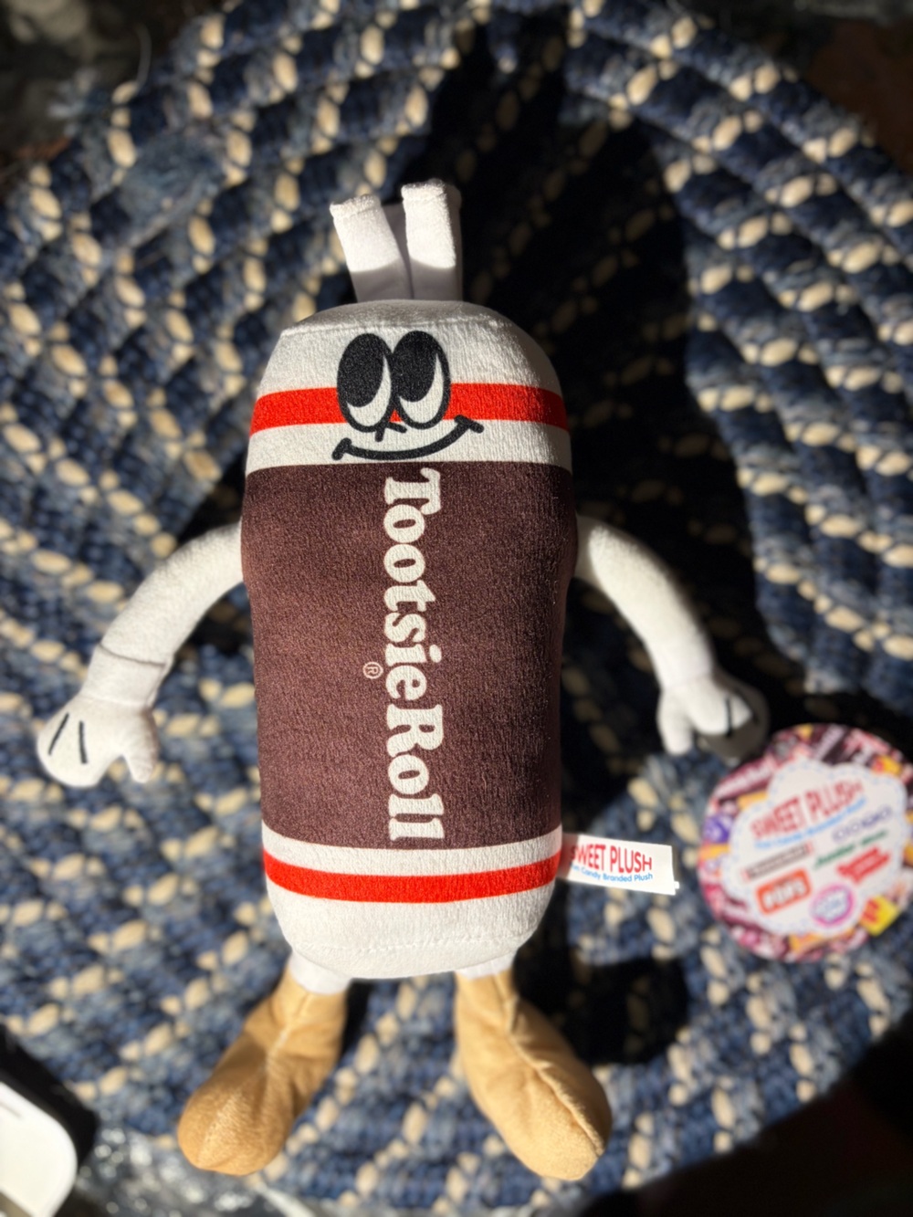 NWT - Tootsie Roll Man Plush Stuffed Toy - Brown and White Kids Plush